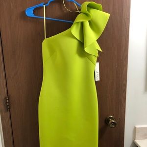One shoulder midi dress